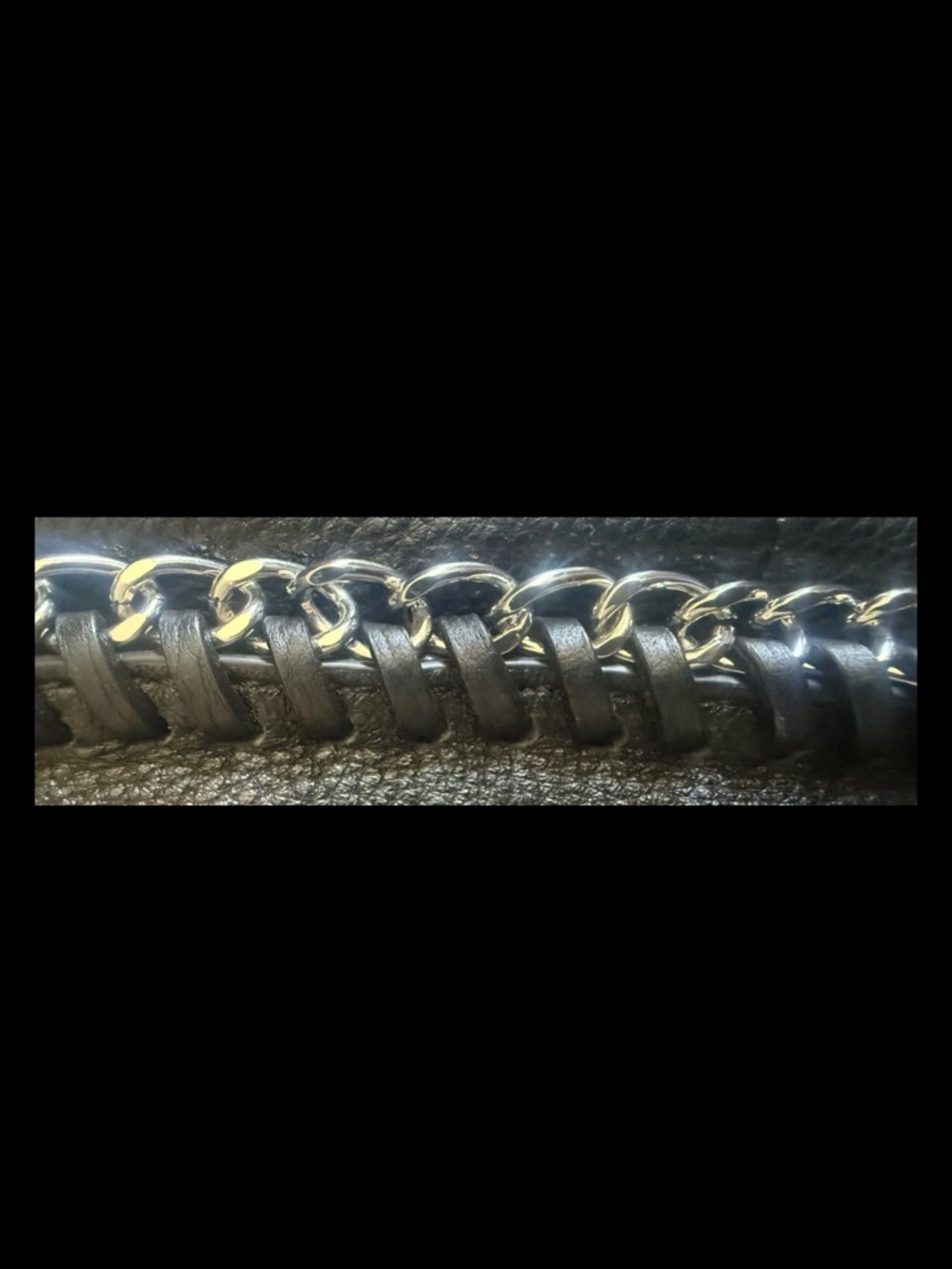 Michael Kors Black Leather Chain-Trim Hobo Bag - Picture 4 of 12